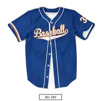 Men's and women's same baseball uniforms, European and American baseball tops, 3D digital printing sportswear, game training uniforms S
