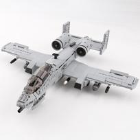 JAV karinės pajėgos A-10 naikintuvas konstravimo kaladėlės ginkluotas transporto priemonės modelis naujo tipo šarvuotas „Thunderbolt II“ lėktuvas kaladėlės berniukų žaislai gray
