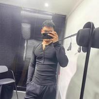 Mens Skinny Elastic Long Sleeve Half Button Henley Neck Casual T Shirt M juoda