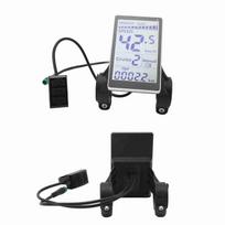 Elektrinis dviračio LCD matuoklis 5 kontaktų 24 V 36 V 48 V 60 V universalus E Scooter M5 LCD ekranas, skirtas 31,8 22,2 mm elektriniams dviračiams black