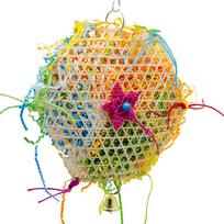 Parrot Bird Toys Pet Parrot Bird Bites Climb Chew Toys Colorful Hanging Brushed Grass Rope Toy