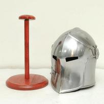 Medieval Barbute Helmet Wearable Armor  with Stand Knight Crusader Steel LARP Reenactment Cosplay medieval arsenal
