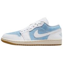 Jordan Air Jordan 1 Slip-Resistant Abrasion Low Top Vintage Krepšinio Bateliai Moterims Mėlyna Balta Jordan HQ2004-400 35.5 white
