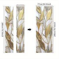Auksinės folijos durų lipdukai, tinkami miegamiesiems, svetainėms ir vonios kambariams. PVC lipnus lipdukas 77*200CM beige