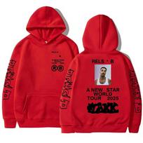 Rels B A New Starworld Tour 2025 Hoodies Funko Pop Men Women Sweatshirt New Trend Aesthetic Clothing Fall High Street Pullovers XS（old） raudona