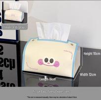 Cartoon Expression Tissue Box for Living Room, Bathroom, or Car