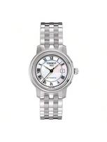 Tissot Moterų mechaninis laikrodis, nerūdijančio plieno apyrankė, atsparus vandeniui iki 30 metrų, Modelis T045.207.11.113.00 smėlis