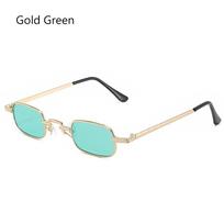 Vintage Travel Metal Frame Shades UV400 Protection Small Rectangle Sunglasses Punk Sun Glasses UV400 Protection