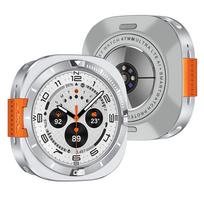 Metalo lydinio dėklas, skirtas Samsung Galaxy Watch Ultra 2026 47mm, prabangus apsauginis rėmelis, skirtas Galaxy Watch Ultra 47mm, dangtelio prieiga Galaxy Ultra 2025 sidabro baltos spalvos