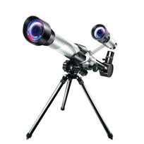 HD didelio padidinimo profesionalus astronominis teleskopas vaikams, studentams, dvejopo naudojimo mokslinis eksperimentinis monokulis sidabras