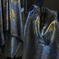 150cm Wide Double-sided Blue Gold-plated Gradient Jacquard Fabric for DIY Sewing Hanfu Horse Face Skirt Handmade Designer Fabric 50x150cm mėlyna