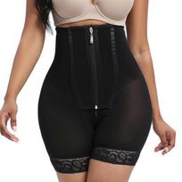 High Waist Shapewear with Zipper & Button Closure Tummy Control Hip Lifting Body Shaping Pants Compression Breathable Postpartum & Daily Firming L juoda