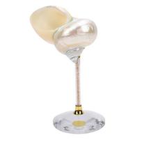 Crystal Base Conch Shell Wine Glass White Cocktail Glass Creative Drinking Goblet  Wedding Party