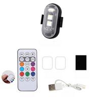 Wireless Car Atmosphere Light LED Strobe Lights Warning Lights RGB Led Aircraft Strobe Lights Car Motorcycle LED Lamp 1PC set