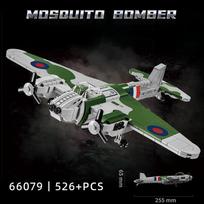 UK Military WW2 De Havilland Mosquito Air Fighter Building Block Set Light Battle Bomber High-tech Block Bricks Set For Children Toys  Playsets Kit