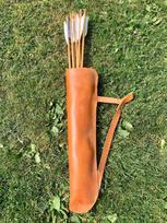 Retro Viking Medieval Leather Quiver for Stage Performances