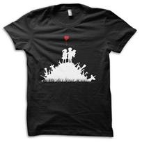 Banksy Bomb Site Art Urban Graphic T-Shirt M5541 S įvairiaspalvis