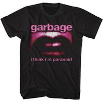 Garbage Band Men039;s T-Shirt Paranoid Lips Mouth Alt Rock Band Song Concert Tour Unisex T-Shirt L