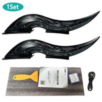 1Set 32 LED Light Modes Dragon Horn Car Roof Fins, Touch Dimmable Waterproof Auto Decoration, Universal Car Exterior Accessory kaip parodyta spalva