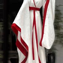 2026 Women's Hanfu Set: Warring States Style with Cross-Collar, Wide Sleeves, and Waist-Length Jacquard Ripped Skirt Small