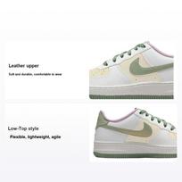 Nike Air Force 1 LV8 GS Muted Green Kids Sneakers White Summit-White Coconut-Milk DQ0360-100 36.5