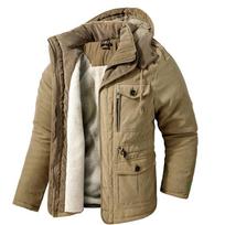 Vyriška šilta striukė žieminė parkas su gobtuvu vėjo striukė Medvilninis paminkštintas storas paltas Vyriškas plonas laisvalaikio vilnonis švarkas Vyriškas klasikinis parkas XS chaki