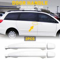 Toyota Sienna 2004-2010 m. White Shadow Pearl Išorinės Durų Rankenėlės Galinės Kairė+Dešinė EXV