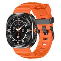 Silikoninis dirželis Samsung Galaxy Watch Ultra 2025 47mm Išmaniojo laikrodžio apyrankė Galaxy Watch Ultra 1 2 47mm Juosta Sportinė riešo juosta Galaxy Watch Ultra oranžinė