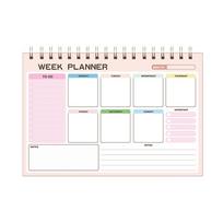 English Agenda Book To Do List A5 Coil Notebooks Portable Weekly Planner School One Size