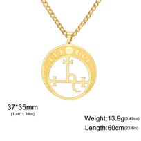 Lilith Demon Seal Necklace Stainless Steel Vintage Satan Solomon Symbol Pendant Choker Amulet Jewelry Gift
