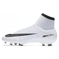 Nike Mercurial Victory FG Firm Ground Shock Absorbers Slip Resistant Abrasion Resistant Soccer Shoes Men's White Black 903605-401 41