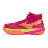 Mizuno NEO JUMP MID Cushioning Abrasion Resistant Slip Resistant Mid top Volleyball Shoes Unisex Neon Orange V1GA259842 40