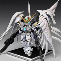 Anime MGSD XXXG00W0 Zero EW Series Garage Package Peripheral Manual Assembly Action Figure Movable Mecha Model Desktop Ornament Present