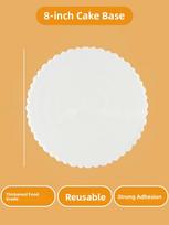 Reusable Transparent Cake Box Handheld Baking Preservation Base Tray for 6 Inch 8 Inch Cakes DIY Baking Tools Kitchen Supplies As shown in the picture beige