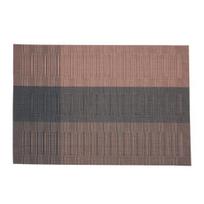 PVC Placemat with Heat-Resistant Black Stripe Japanese Non-Slip Table Mat for Dining Kitchen Hotel Waterproof Oil-Proof Reusable Dining Mat for A