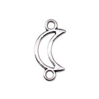 Double Star Connectors Moon For Celestial Themed Bulk Jewelry Findings A29-20pcs-18x9mm