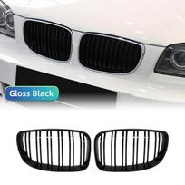 A Pair Car Front Bumper Kidney Grille Grill Diamond Meteor Style For BMW  E81 E87 E82 E88 128I 130I 135I