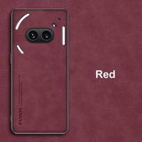 For Nothing Phone 2A Plus Case Luxury PU Leather Phone Case For Nothing Phone2A Plus Back Cover Silicone Shockproof Protection Nothing Phone 2A raudona