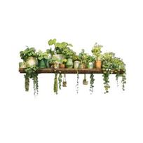 Green Plant Wall Stickers, Realistic Pothos Leaves Hanging Basket Plant Stickers, Decorative Wall Decals, Peel & Stick Wall Sticker žalia