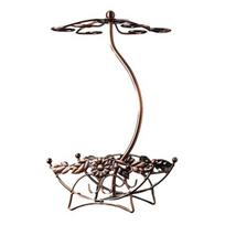 Wine Glass Rack & Bottle Holder, 2-Tier Iron Freestanding Wine Rack, Rustic Vintage Bottle Holder, Countertop Home Bar Decor 1pc