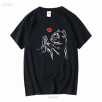 American Bully Love Cute Pitbull Dog Mom Funny Girls T Shirt vintage Washed Unisex Stylish Soft Stretched fashion Casual S įvairiaspalvis