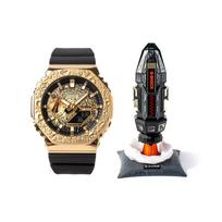 G-Shock Waterproof 200 Quartz Movement Resin Strap Watch Men watches Black GM-2100MG-1APFM_PERSON Black