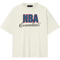 Fear of God Essentials NBA 90s Marškinėliai Kreminės Baltos Unisex Viršutiniai Drabužiai 125NB252202F XS white