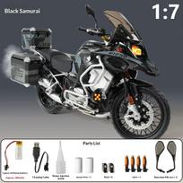 1:7 mastelio R1250 GS Adventure lydinio motociklo modelis su šviesos ir garso efektais, kolekcinis žaislas vyrams, gimtadienio dovana