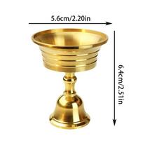 1 vnt. Stalo dekoras Ilga lempa Žvakidė Žvakidė Varinė Lempėlė su sviestu Laikiklis 5.6cm beige