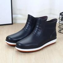 Ankle Men's Rain Boots Low Chef Kitchen Cooking Short Rubber Pvc Male Shoes Designer Wear-resistant Rainy Day Teenagers Work New 40