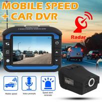 2 viename automobilinis DVR vairavimo įrašymo įrenginys Dash kamera kamera radaro detektorius automobilio skaitmeninė vaizdo kamera radaro detektorius kamera juoda plastikinė automobilio kamera juoda