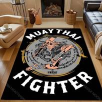 Competitive Fighting Muay Thai Print Carpet for Bedroom Living Room Bedside Sofa Floor Mat Modern Home Decor Area Rug 40x60cm (16x24in)