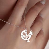 African Sankofa Bird Pendant Necklace For Women Stainless Steel Adinkra Symbol Jewelry Accessories