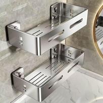 Stainless Steel Wall-Mounted Bathroom Shelf